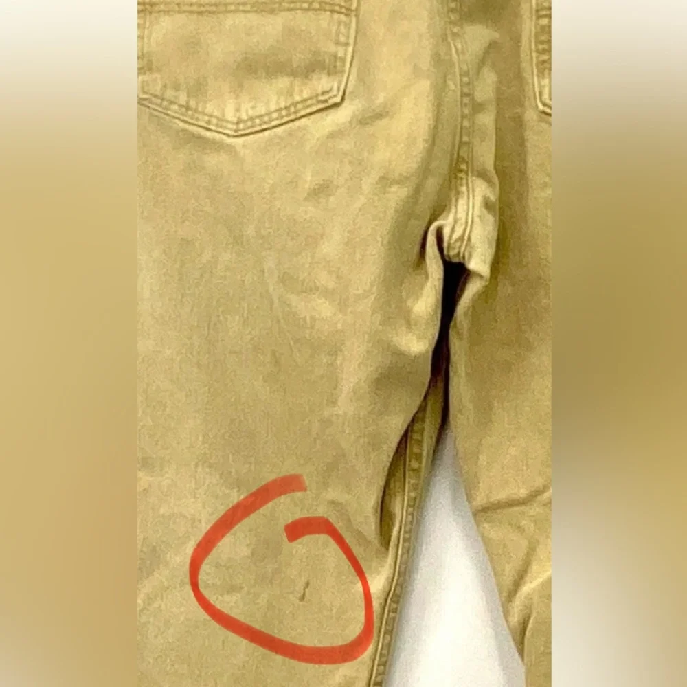 Wrangler Regular Fit Straight Leg Tan Brown Denim Workwear Pants Jeans Men 34x34